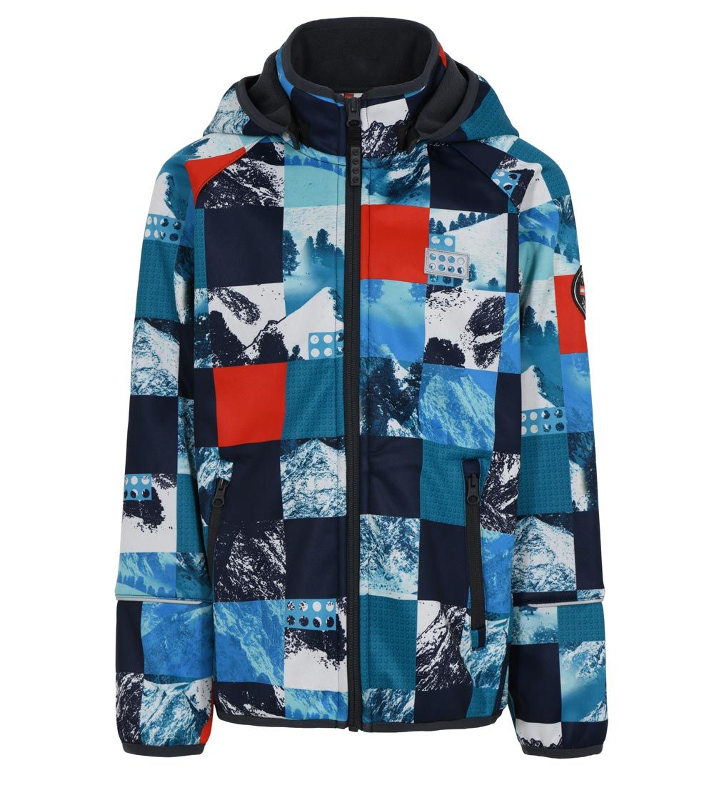 LEGO® Wear Softshell Jacket - LWSinclair - Blue/Red Check