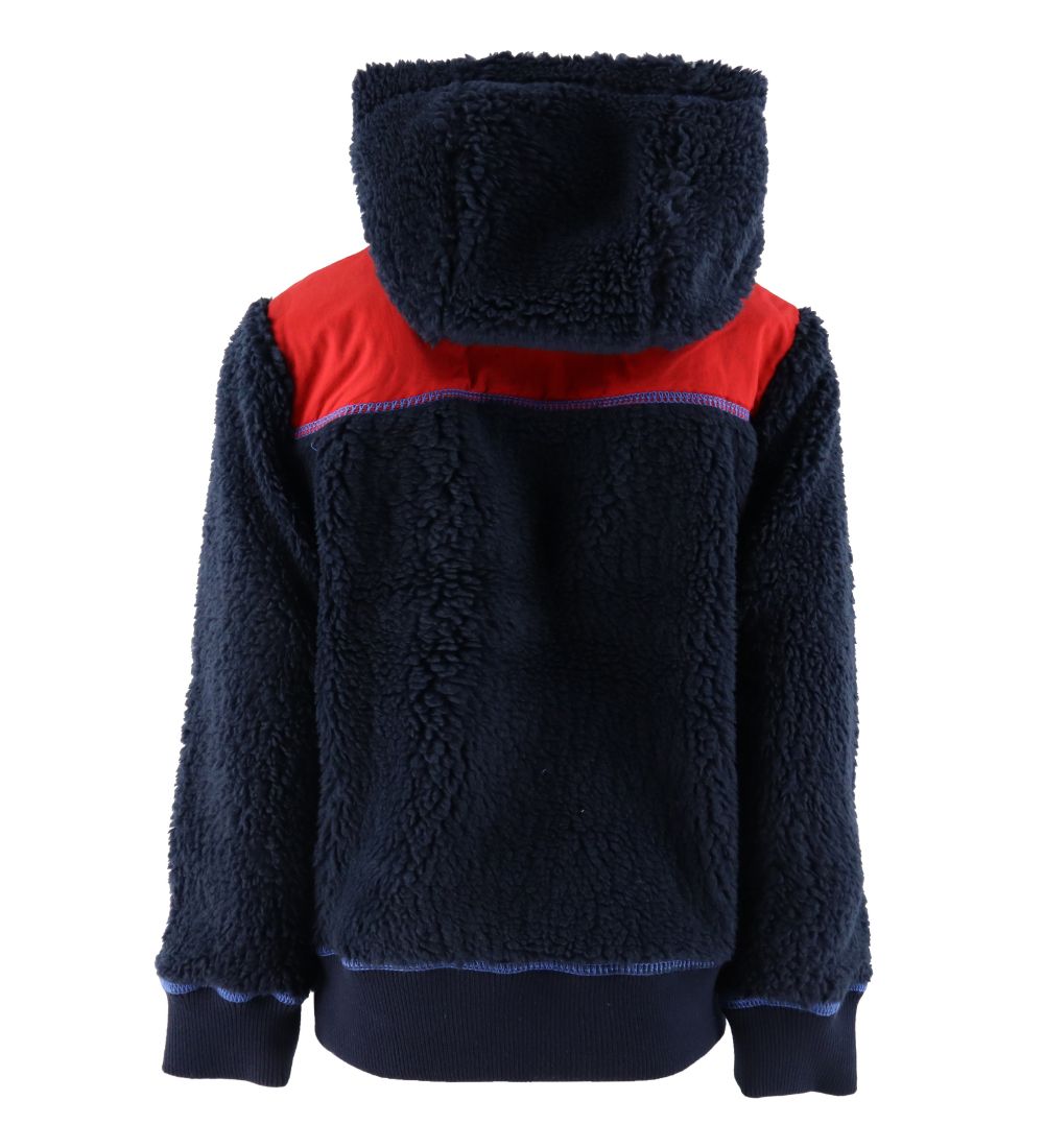 Napapijri Fleecepullover - Teide 1 - Blue Marine m. Rot
