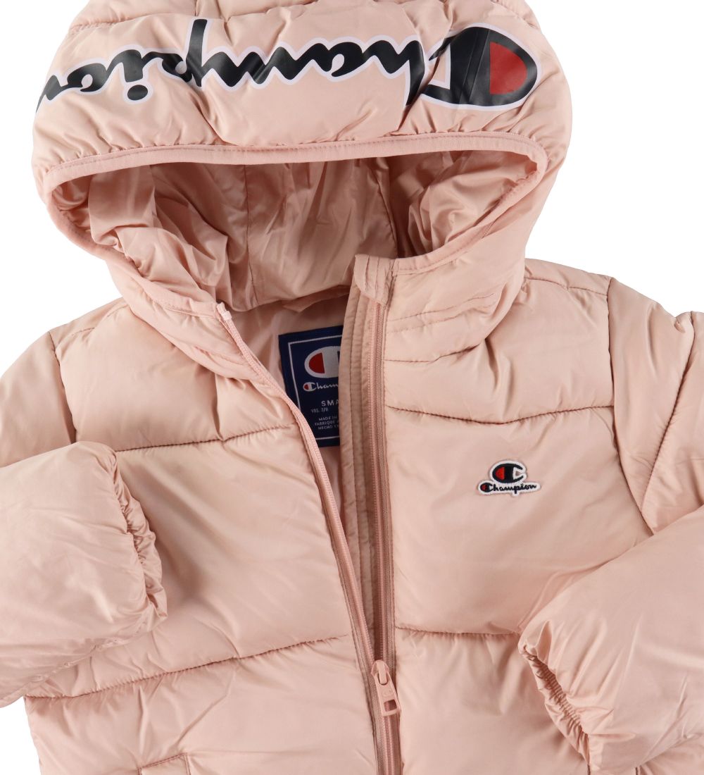 Champion Hooded Puffer Jacket - Pink