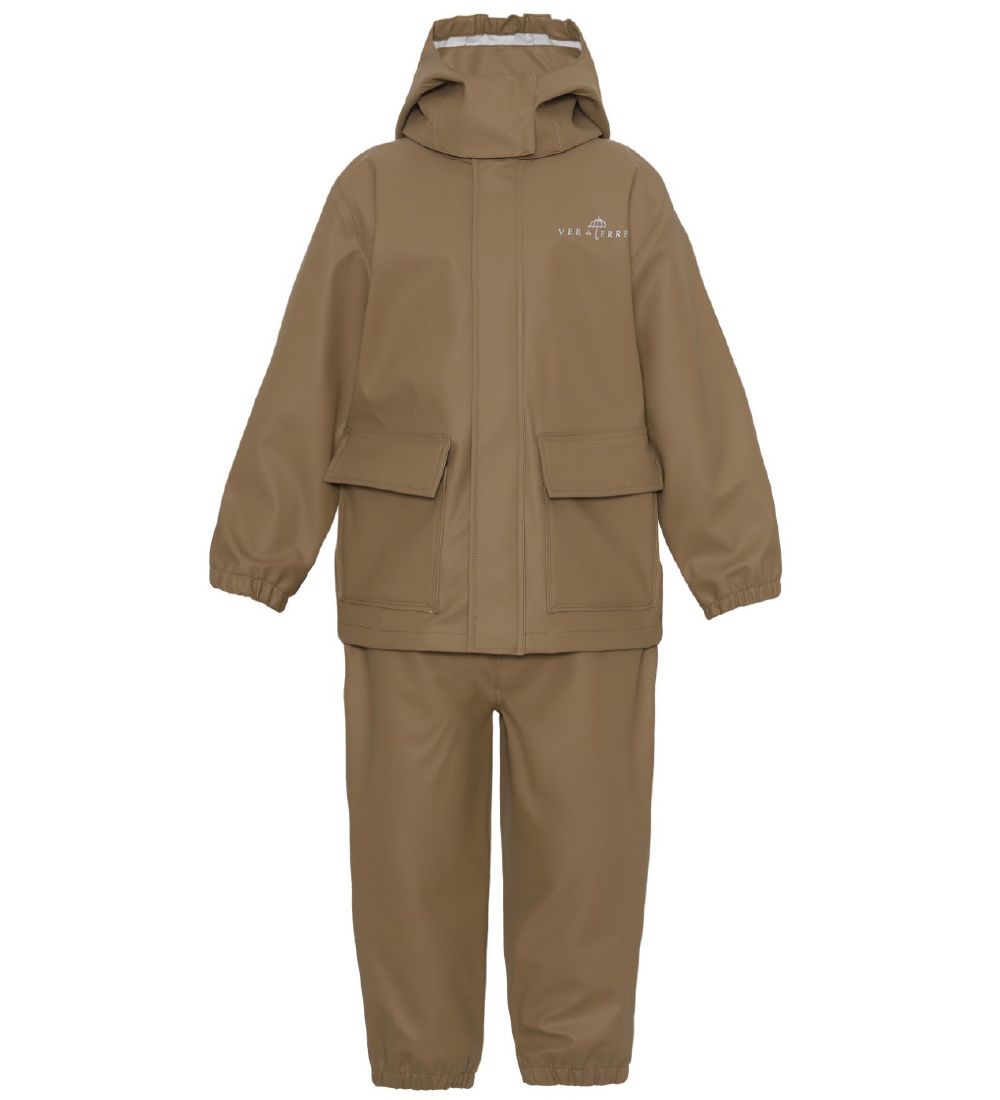 Ver de Terre Rainwear w. Suspenders - PU - Caramel