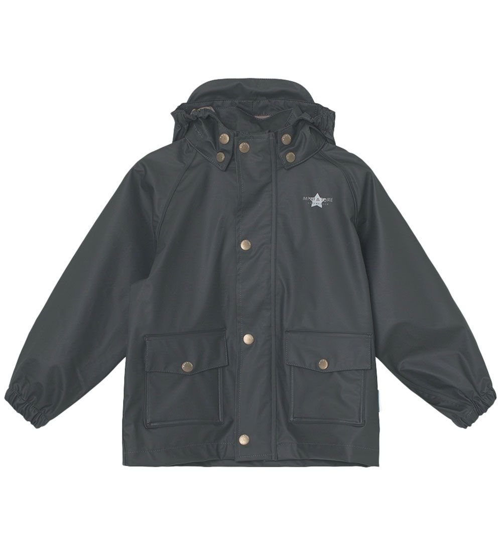 Mini A Ture Rain Jacket - PU - Julien - Forged Iron Blue
