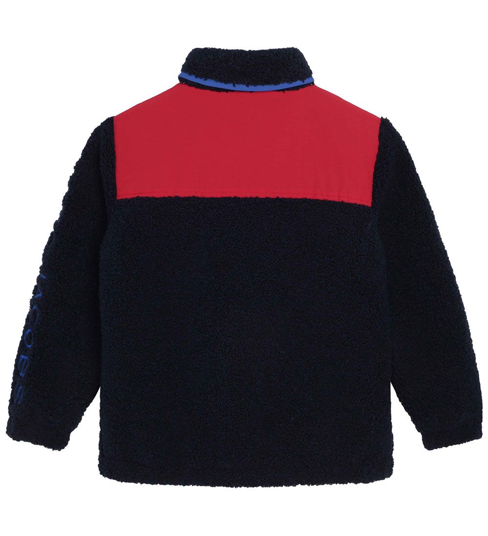 Little Marc Jacobs Fleecejacke - Urban Jungle - Navy m. Blau/Rot