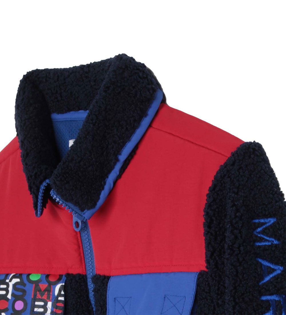 Little Marc Jacobs Fleecejacke - Urban Jungle - Navy m. Blau/Rot
