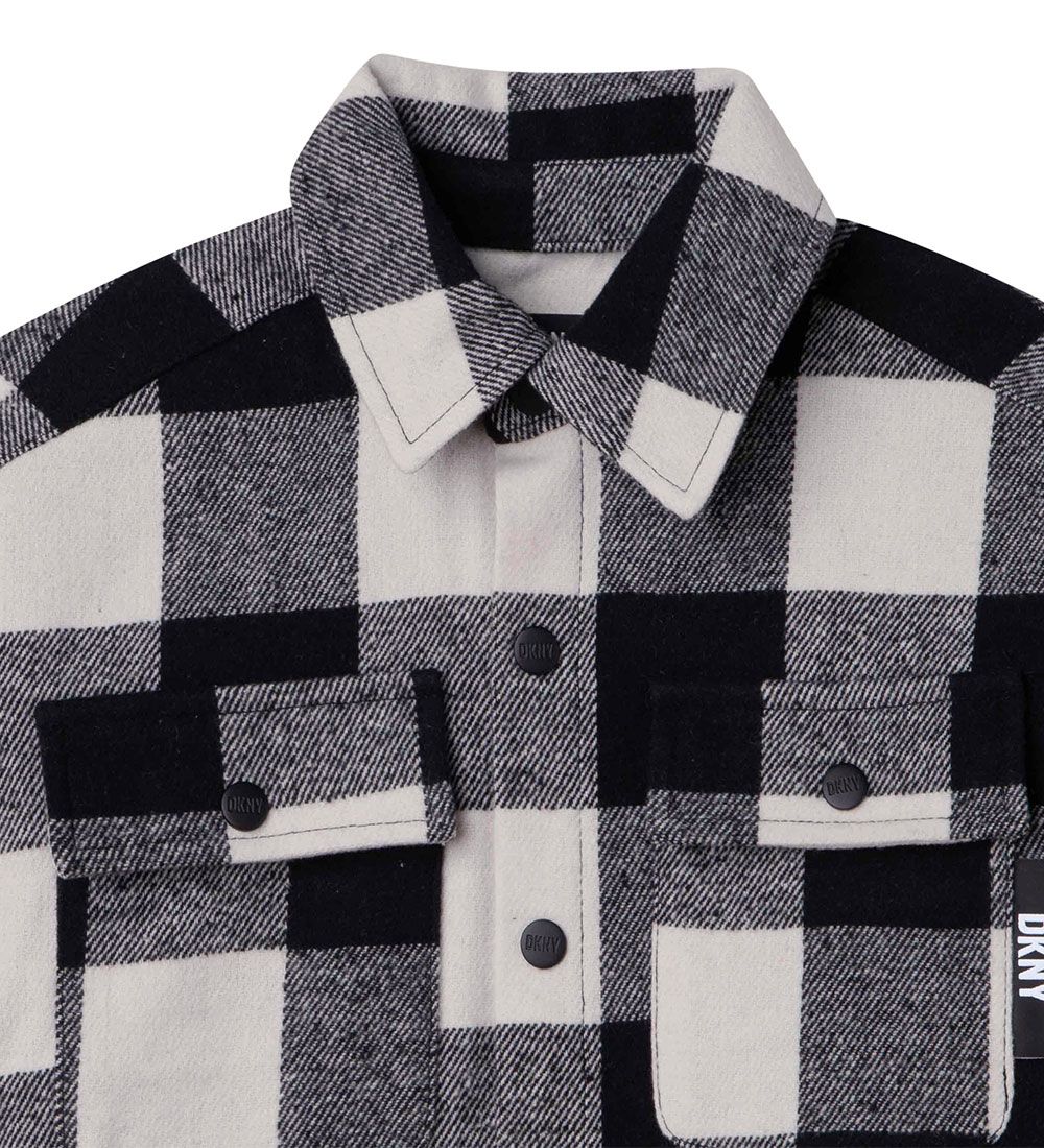Chemise DKNY - Noir/Blanc à Carreaux av. Imprimé