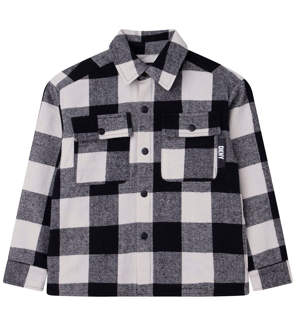 Chemise DKNY - Noir/Blanc à Carreaux av. Imprimé
