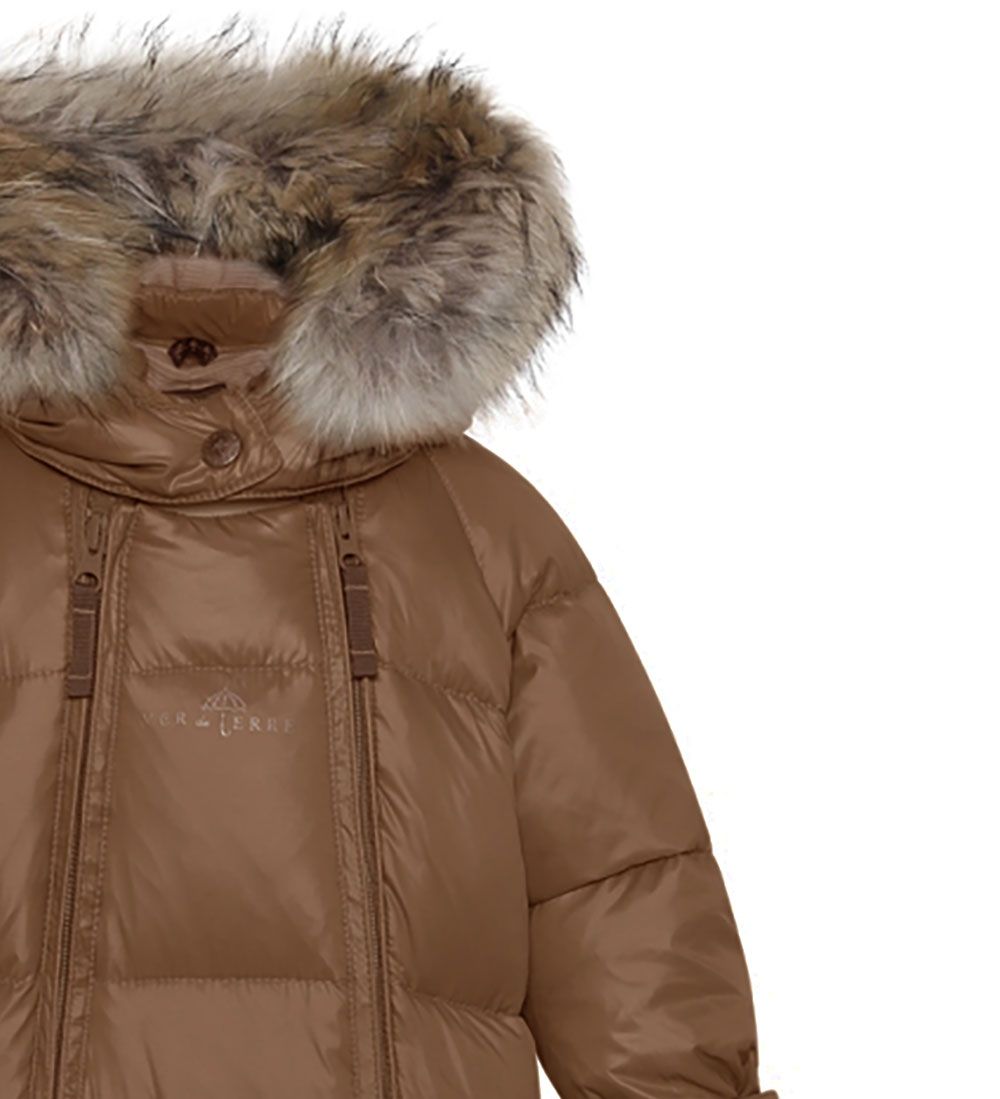 Ver de Terre Snowsuit w. Fur - Down - Brownie