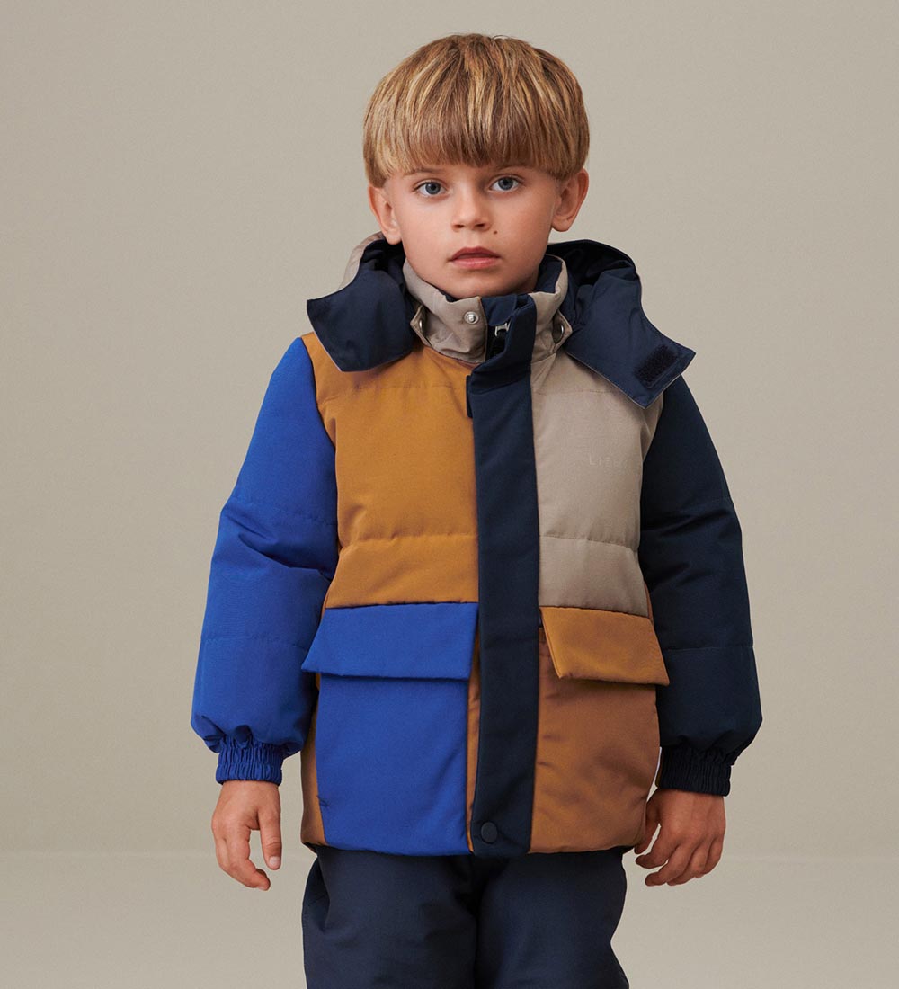 Liewood Down Jacket - Paloma - Reversible - Colour Block/Surf Bl