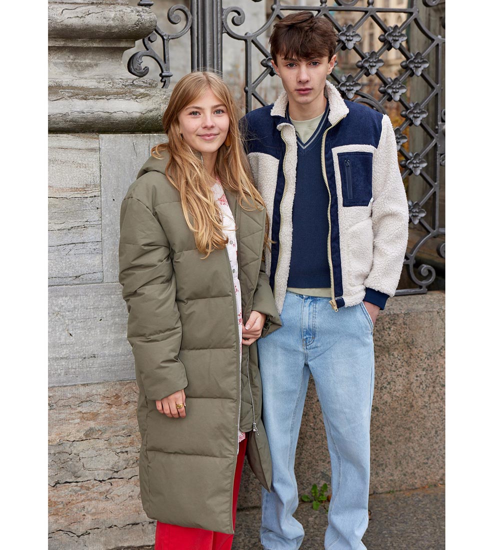 Grunt Down Coat - Paddet Jacket - Dust Green
