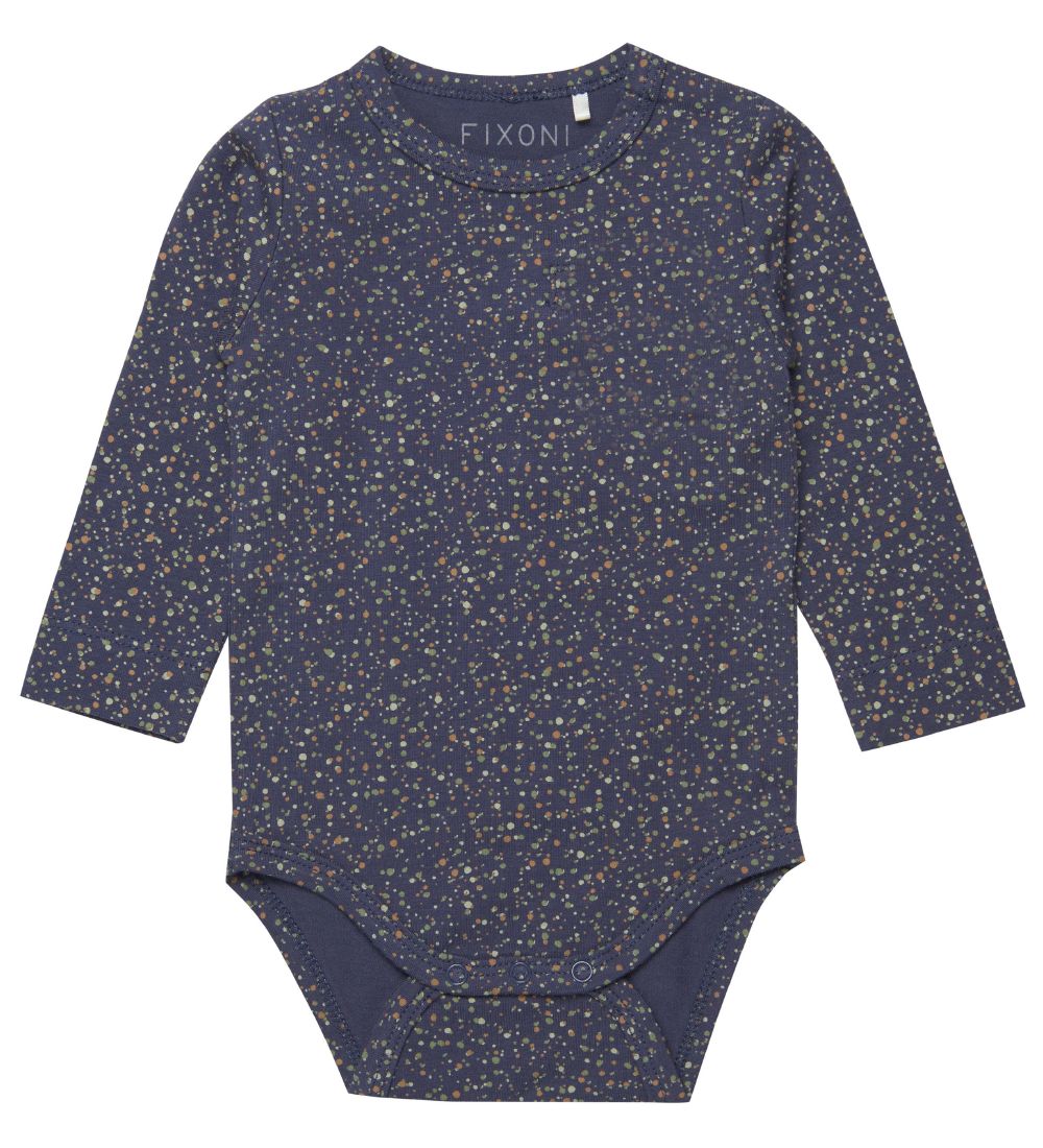 Fixoni Romper w. Bodysuit l/s - India Ink w. Dots