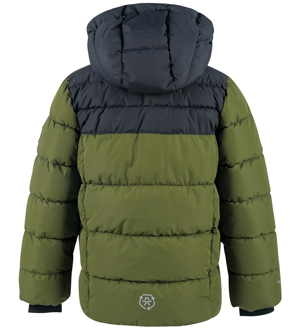 Color Kids Padded Jacket - Dark Olive w. Black