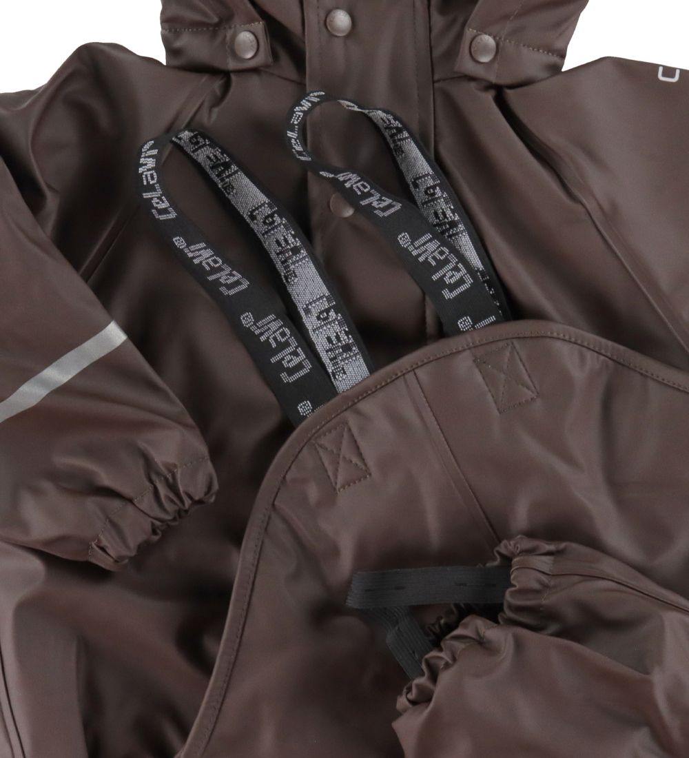 CeLaVi Rainwear w. Suspenders/Fleece - PU - Java