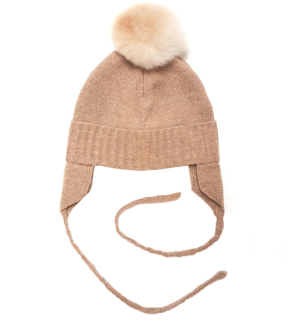 Huttelihut Beanie - Wool - Knitted - Camel