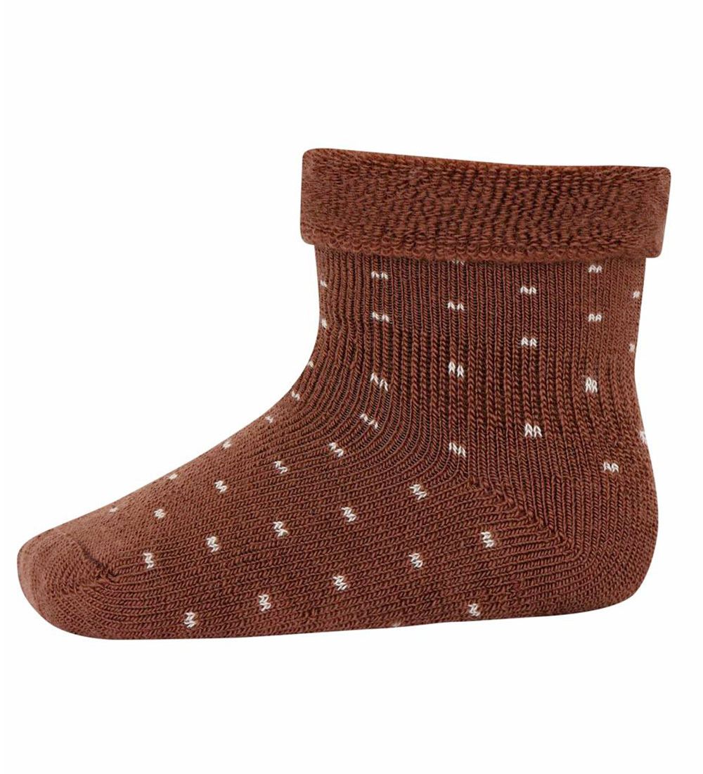 MP Socks - Wool - Arin - Root Beer w. Dots