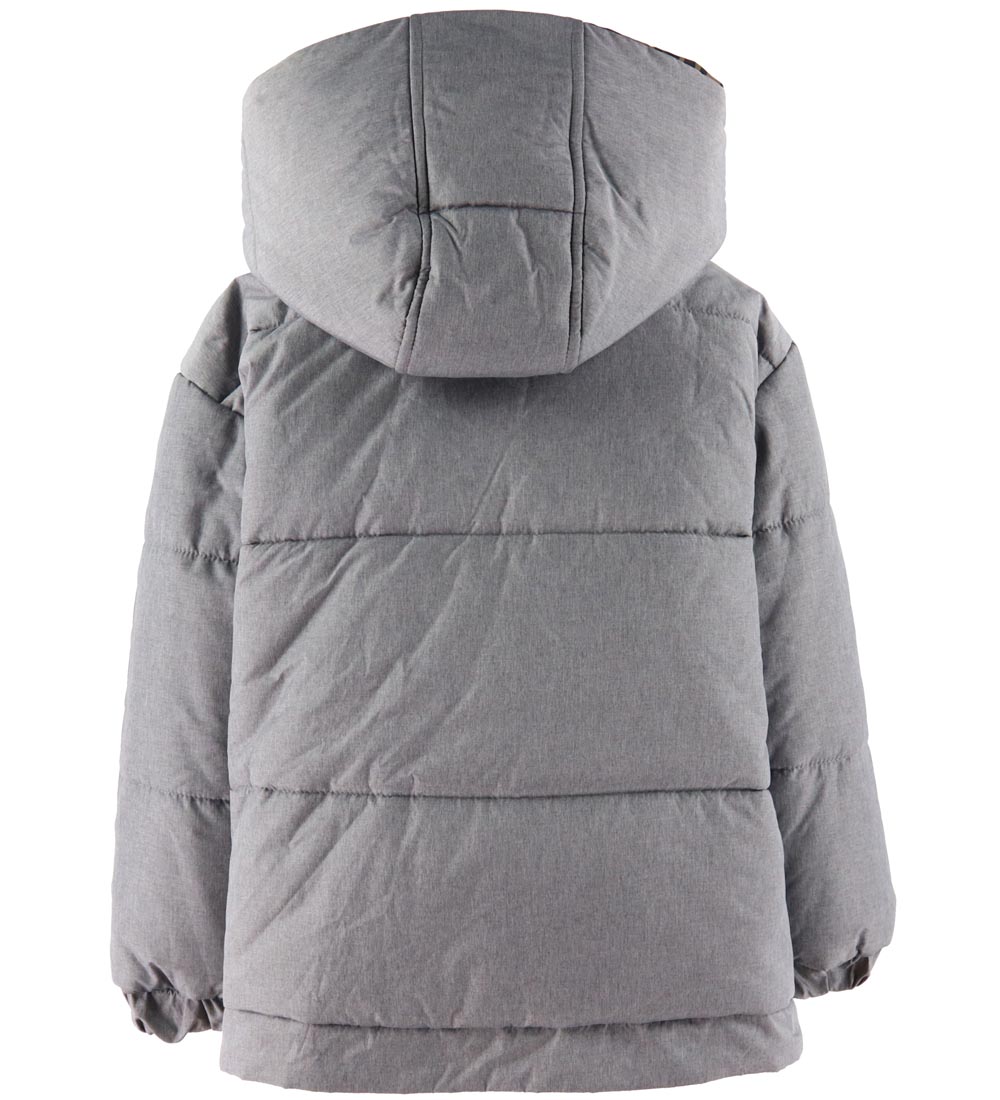 Fendi Down Jacket - Reversible - Grey Melange/Brown w. All-Over