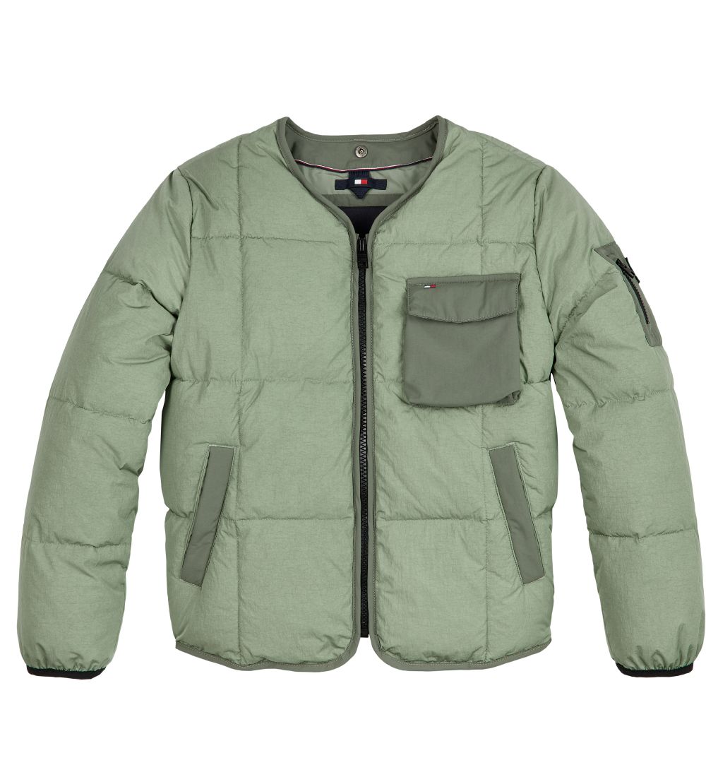 Tommy Hilfiger Puffer Jacket - Detachable Hood - Spring Olive