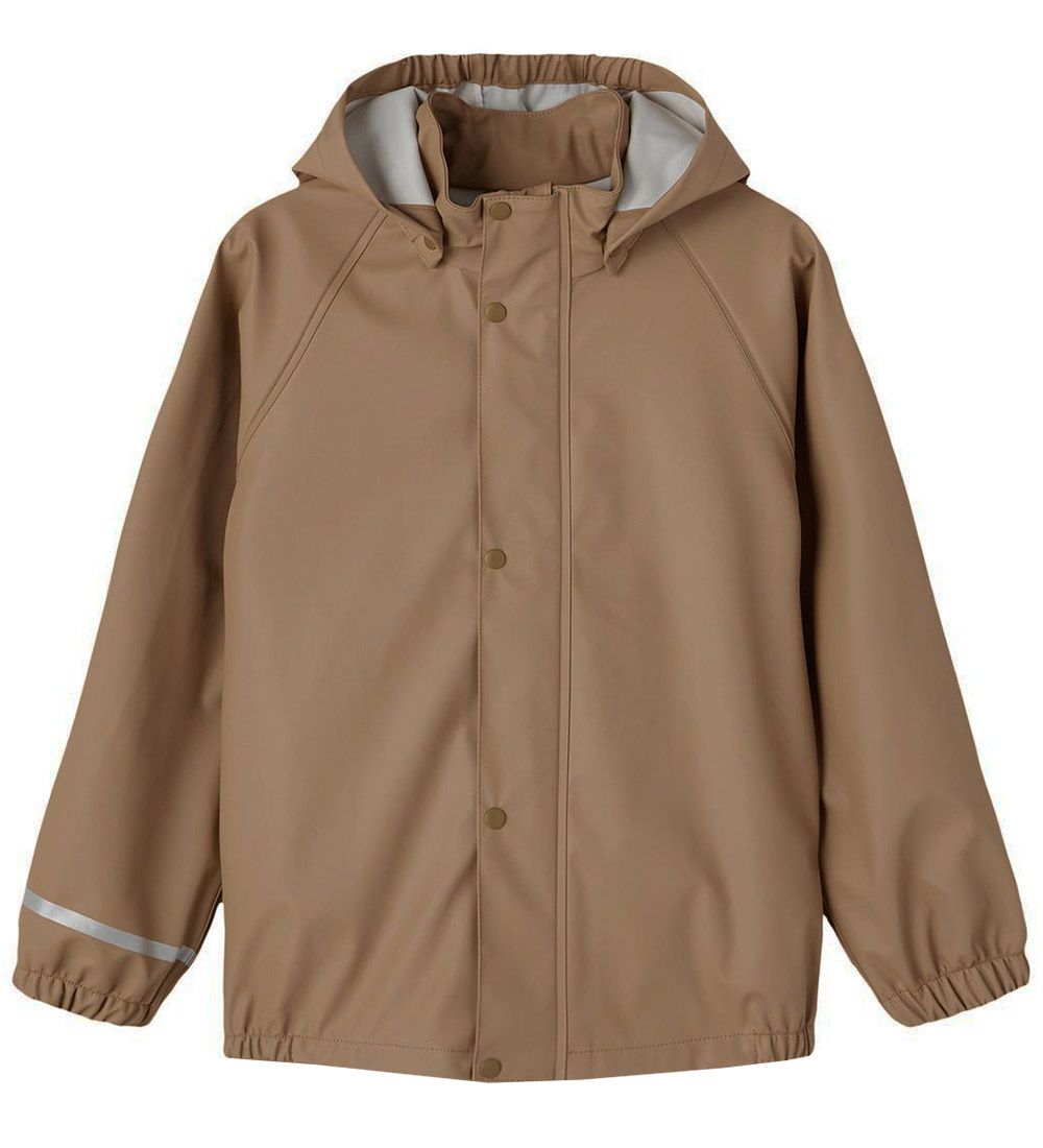 Name It Rainwear w. Suspenders - Noos - NknDry - PU - Tigers Eye