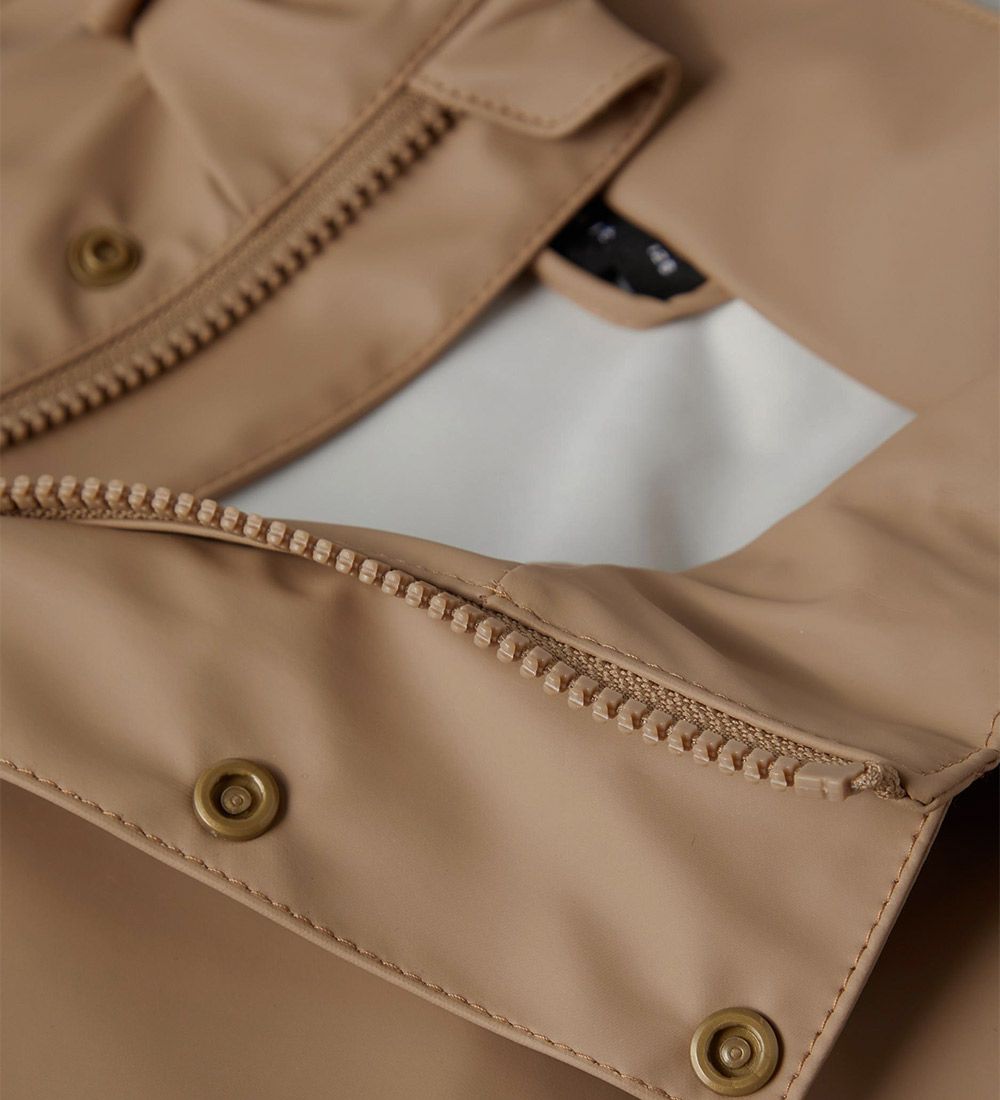 Name It Rainwear w. Suspenders - Noos - NknDry - PU - Tigers Eye