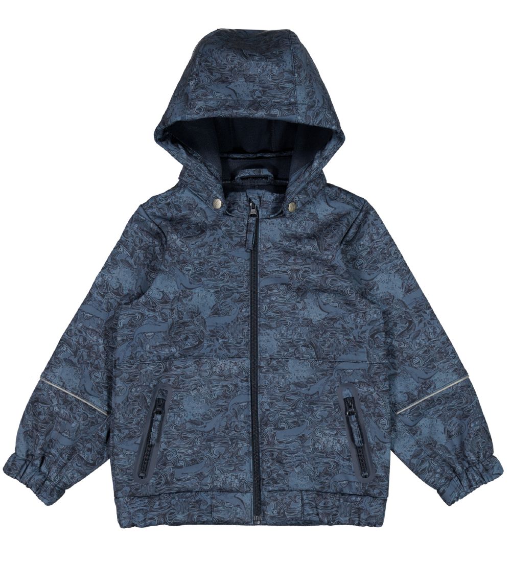Wheat Softshell Jacket w. Fleece - Henning - Navy Linoleum