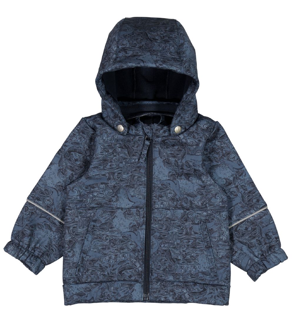 Wheat Softshell Jacket w. Fleece - Henning - Navy Linoleum