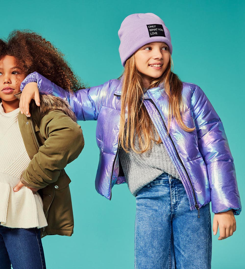 Kids Only Padded Jacket - KogCeline - Purple Opulence/Metallic