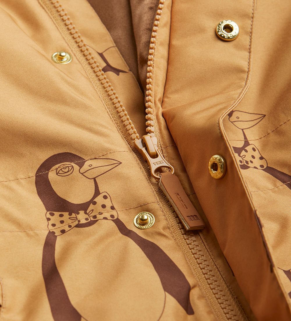 Mini Rodini Winter Coat - Penguin - Beige
