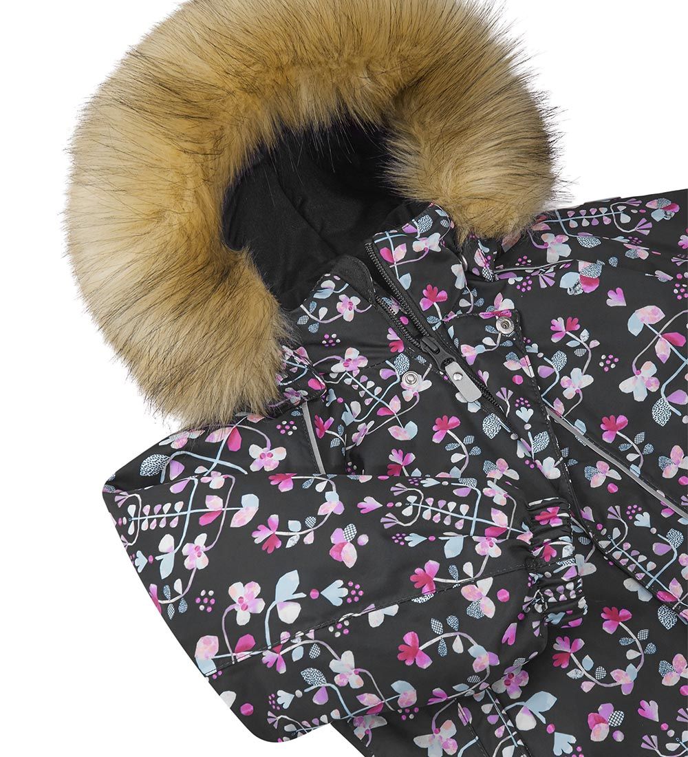 Reima Snowsuit - Lappi - Navy w. Floral print » Cheap Delivery