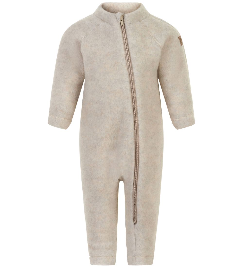 Mikk-Line Pramsuit - Wool - Melange Offwhite