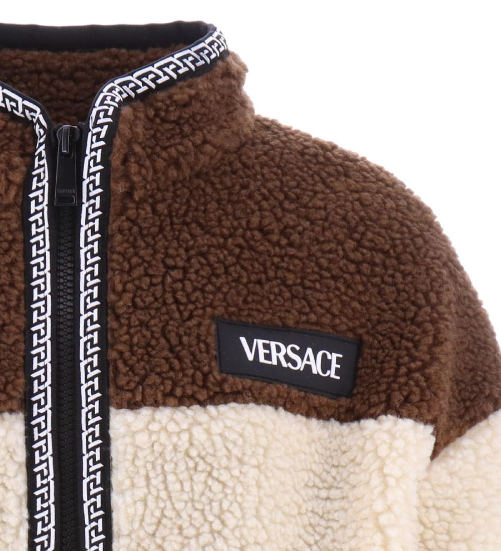 Versace Fleece jacket - Cream w. Brown
