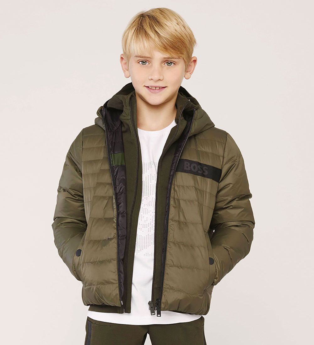 BOSS Down Jacket - Reversible - Essential - Liningest Green/Blac