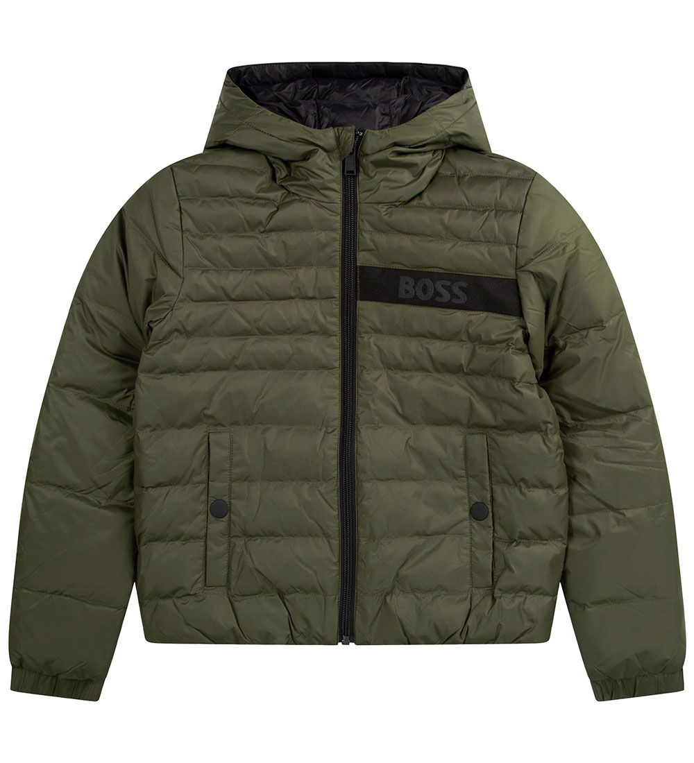 BOSS Down Jacket - Reversible - Essential - Liningest Green/Blac