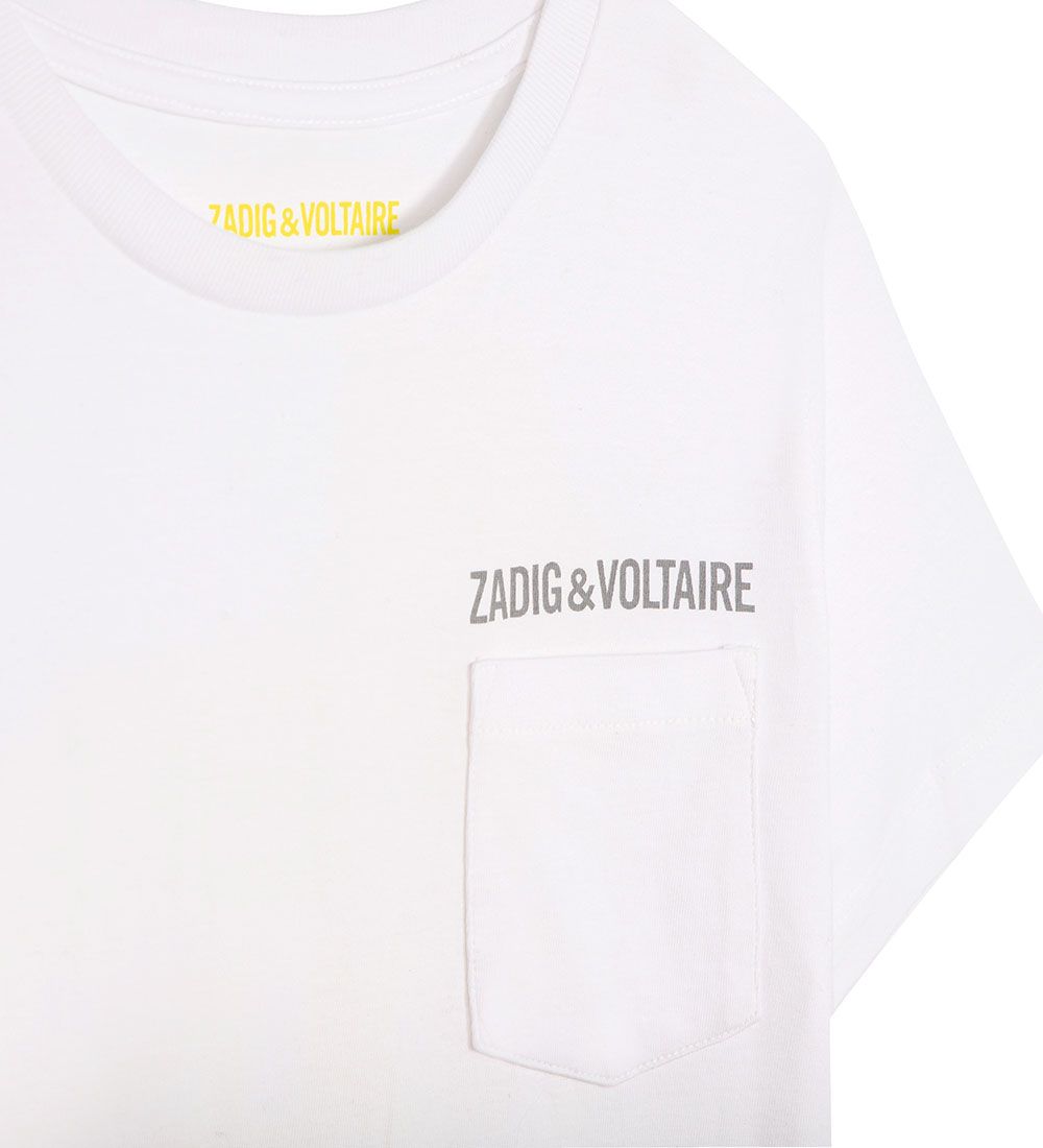 Zadig & Voltaire T-shirt - Wild Sound - White w. Yellow