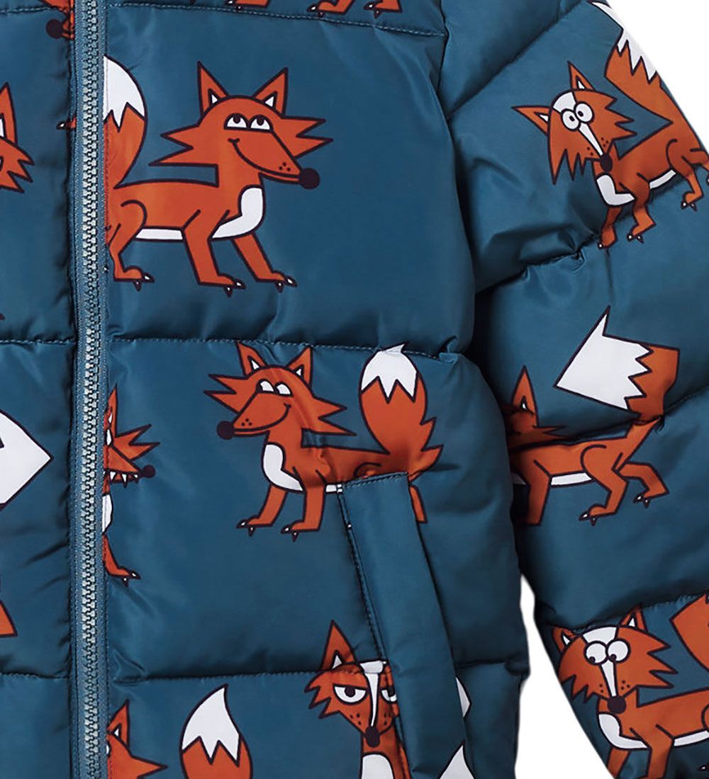 Stella McCartney Kids Padded Jacket - Petrol w. Foxes