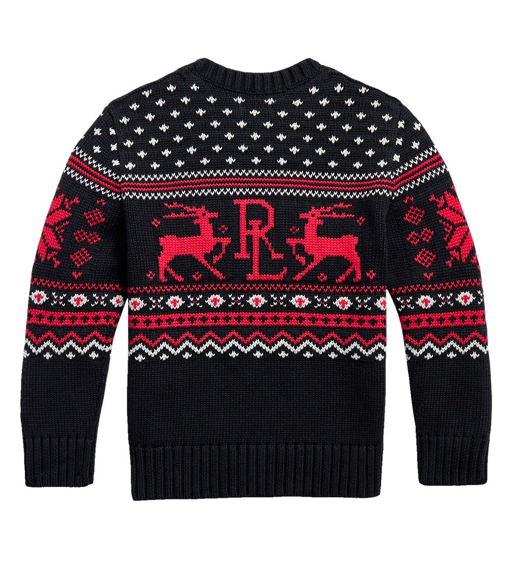 Polo Ralph Lauren Blouse - Knitted - Classic IV - Black w. Red