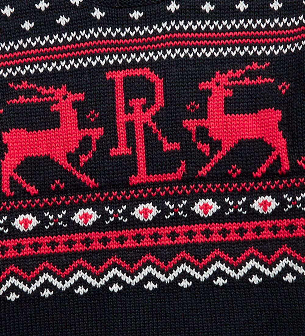 Polo Ralph Lauren Blouse - Knitted - Classic IV - Black w. Red