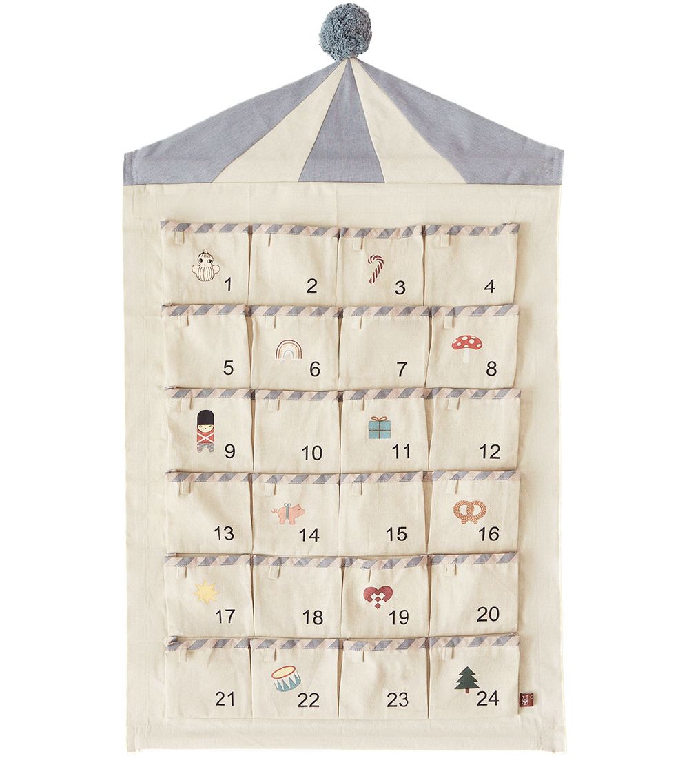 OYOY Advent Calendar - Circus - Beige/Blue