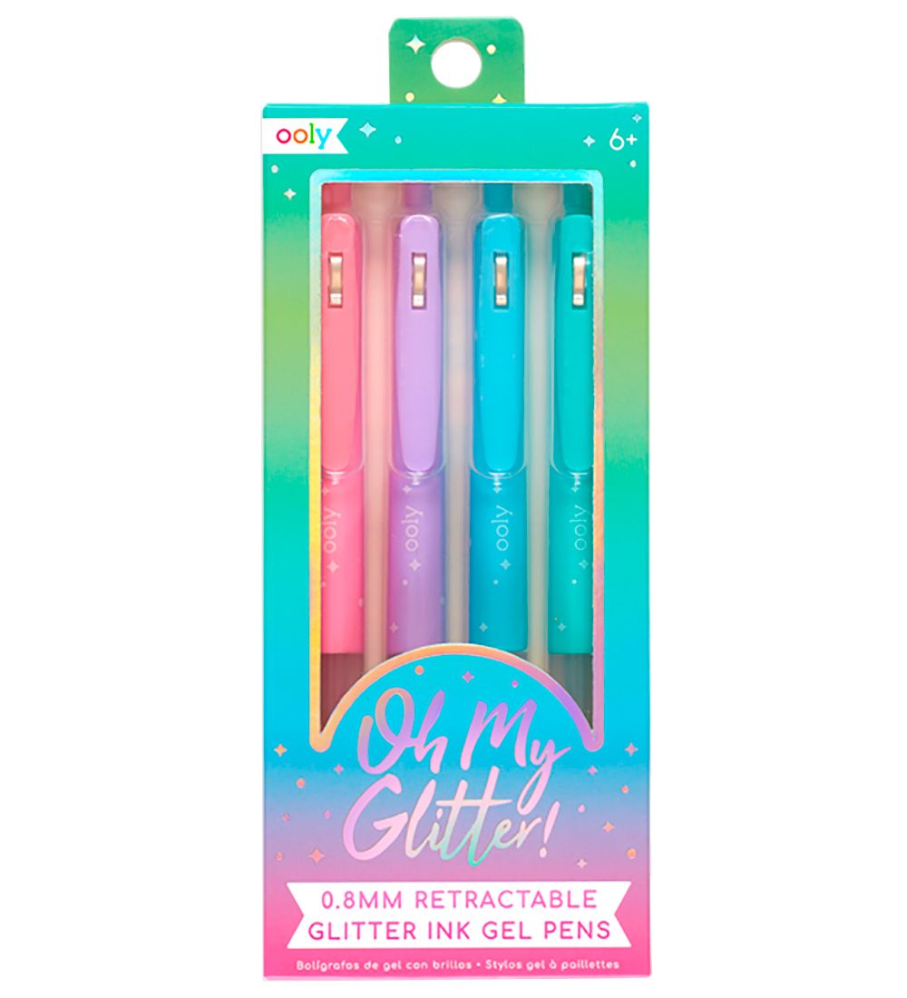 Ooly Kuulakärkikynä - Geeli - Oh My Glitter! - 4 kpl - Pastelli