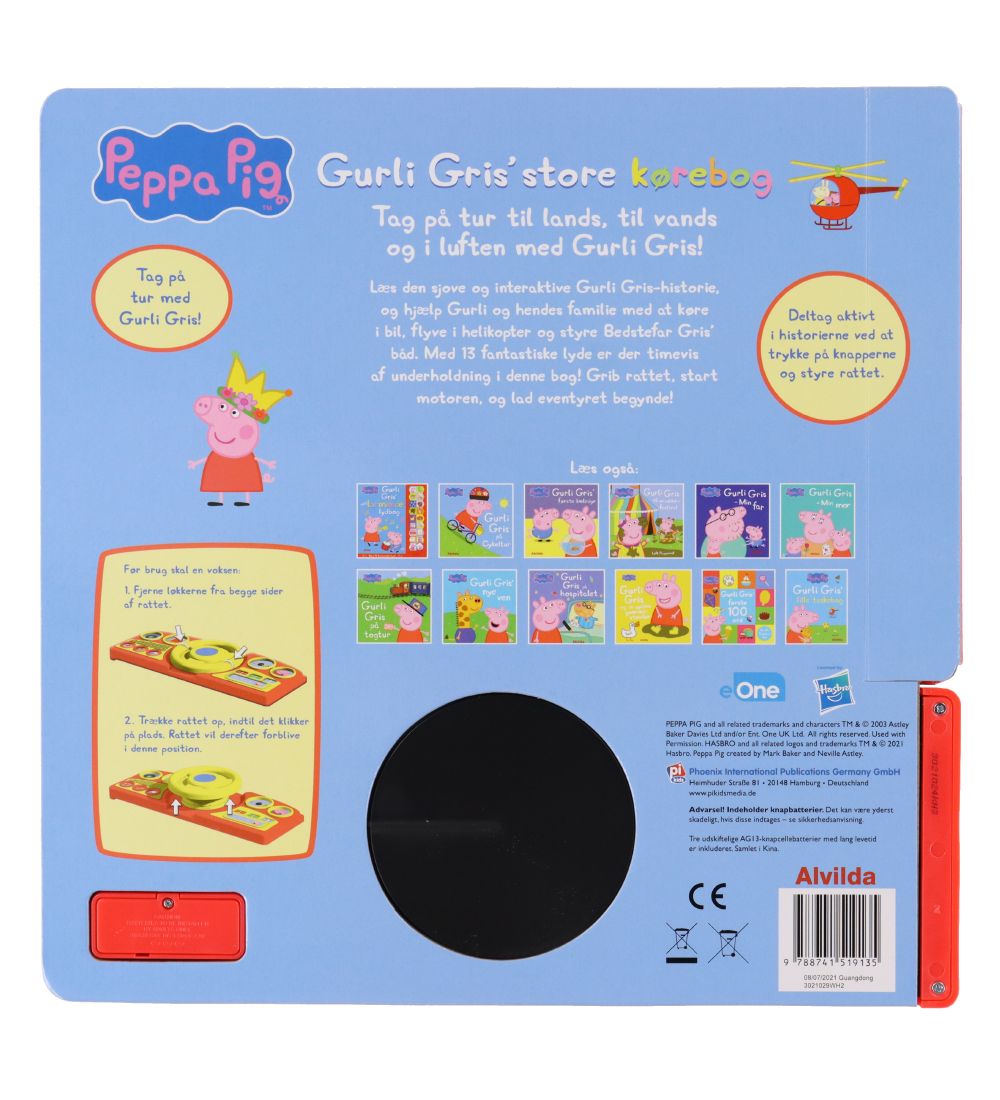 Alvilda Book w. Sound - Peppa Pig' Large Driving record - Danish
