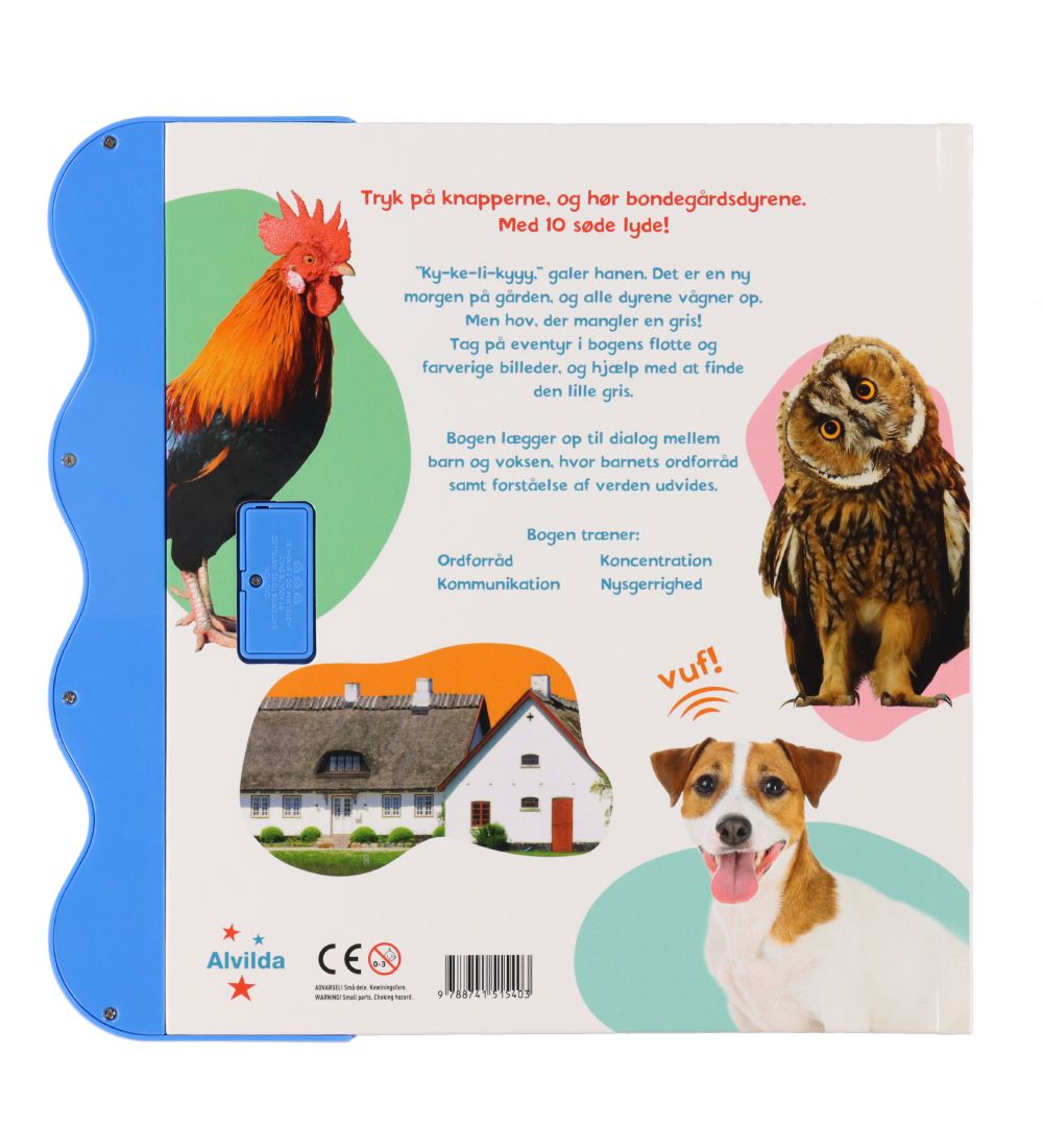 Alvilda Book w. Sound - My Farm With Sound - Danish