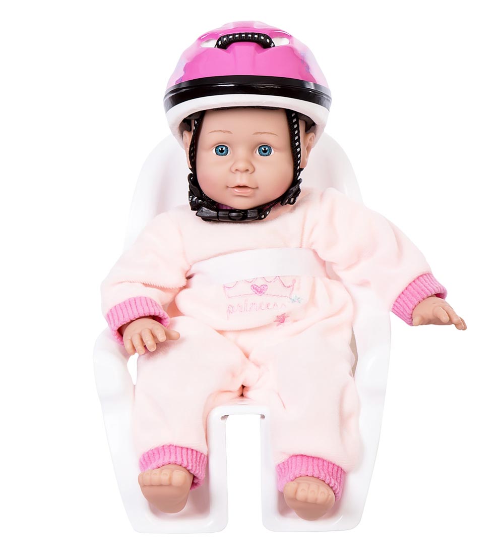 MaMaMeMo Fahrradsitz für Puppe - Grau