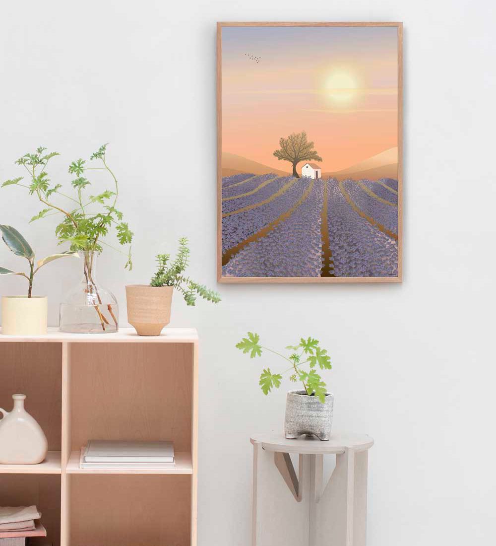 Vissevasse Poster - 50x70 - Lavender Field