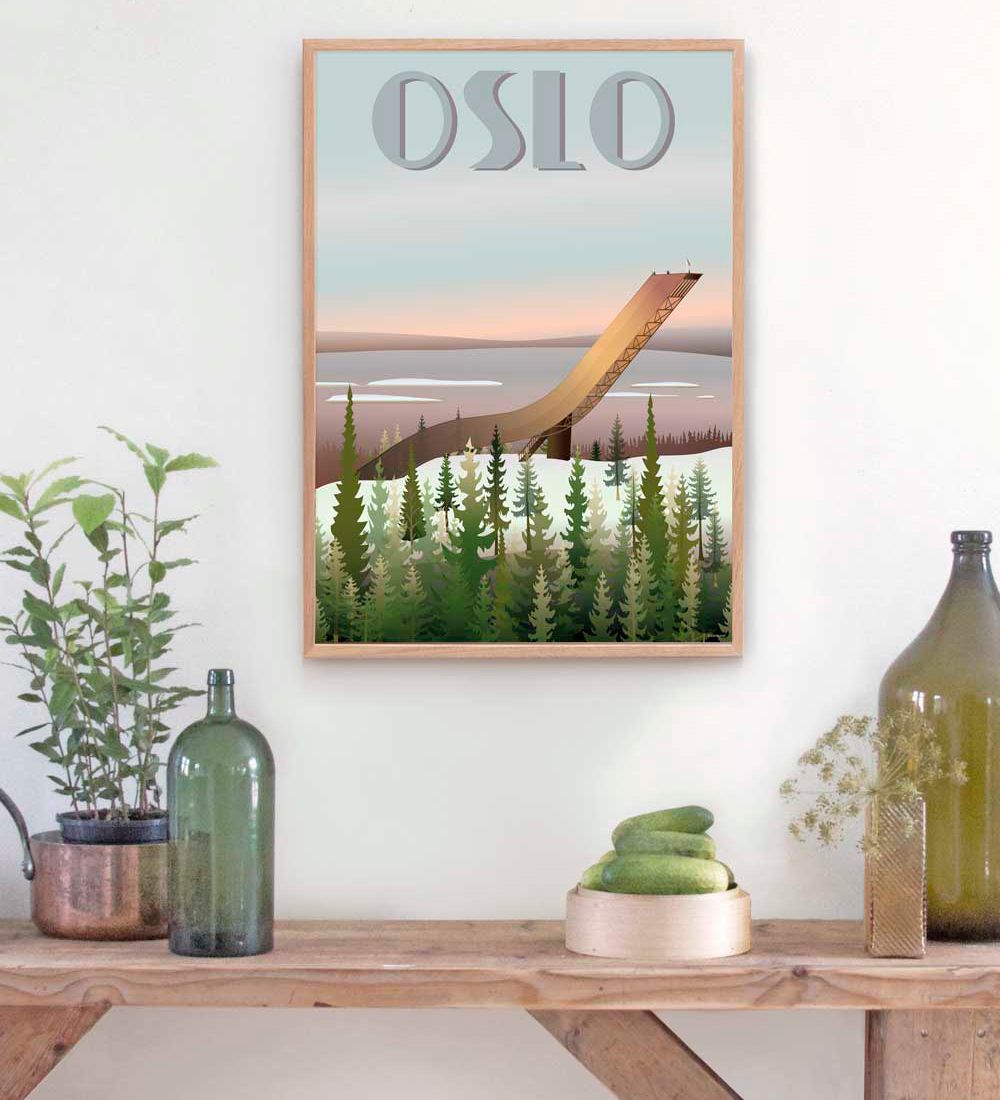 Vissevasse Poster - 50x70 - Oslo Holmenkollbakken