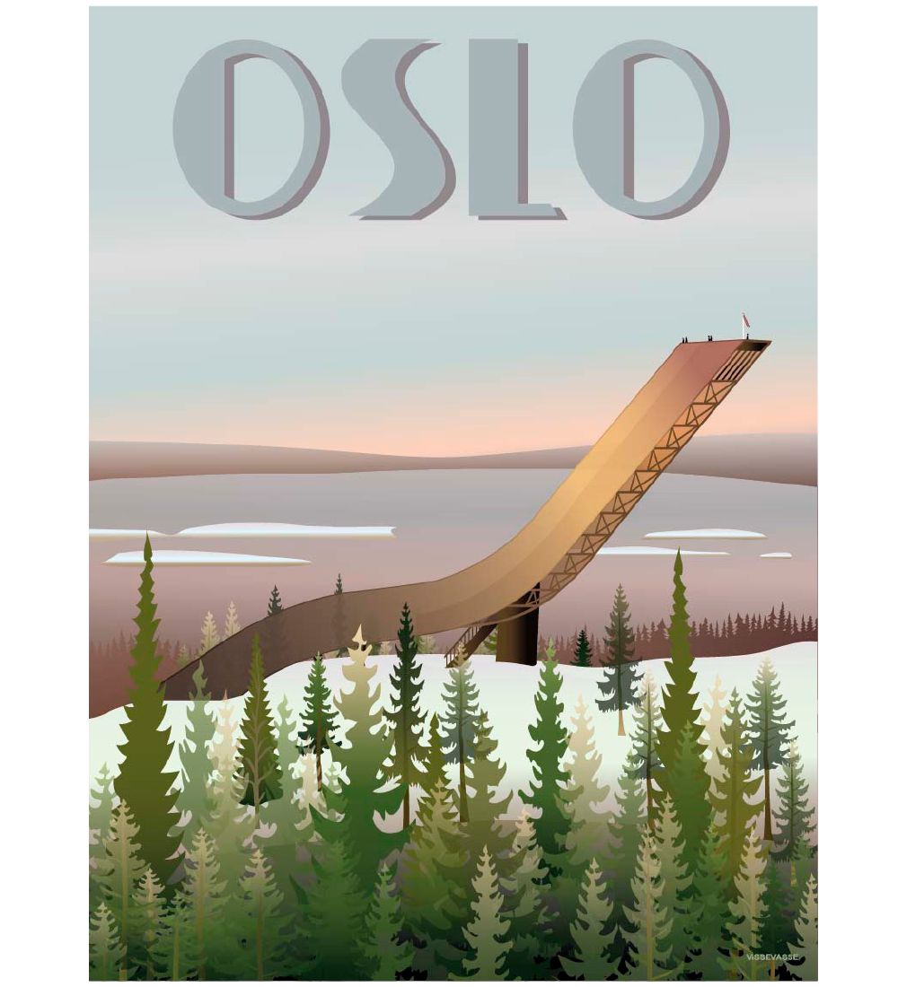 Vissevasse Poster - 50x70 - Oslo Holmenkollbakken