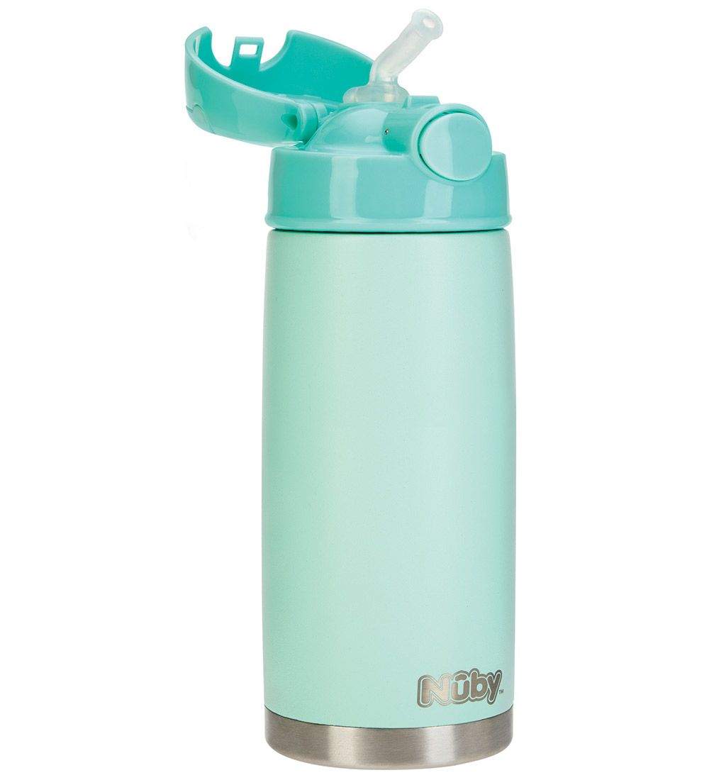Nuby Thermo Bottle w. Straws - 420ml - Green