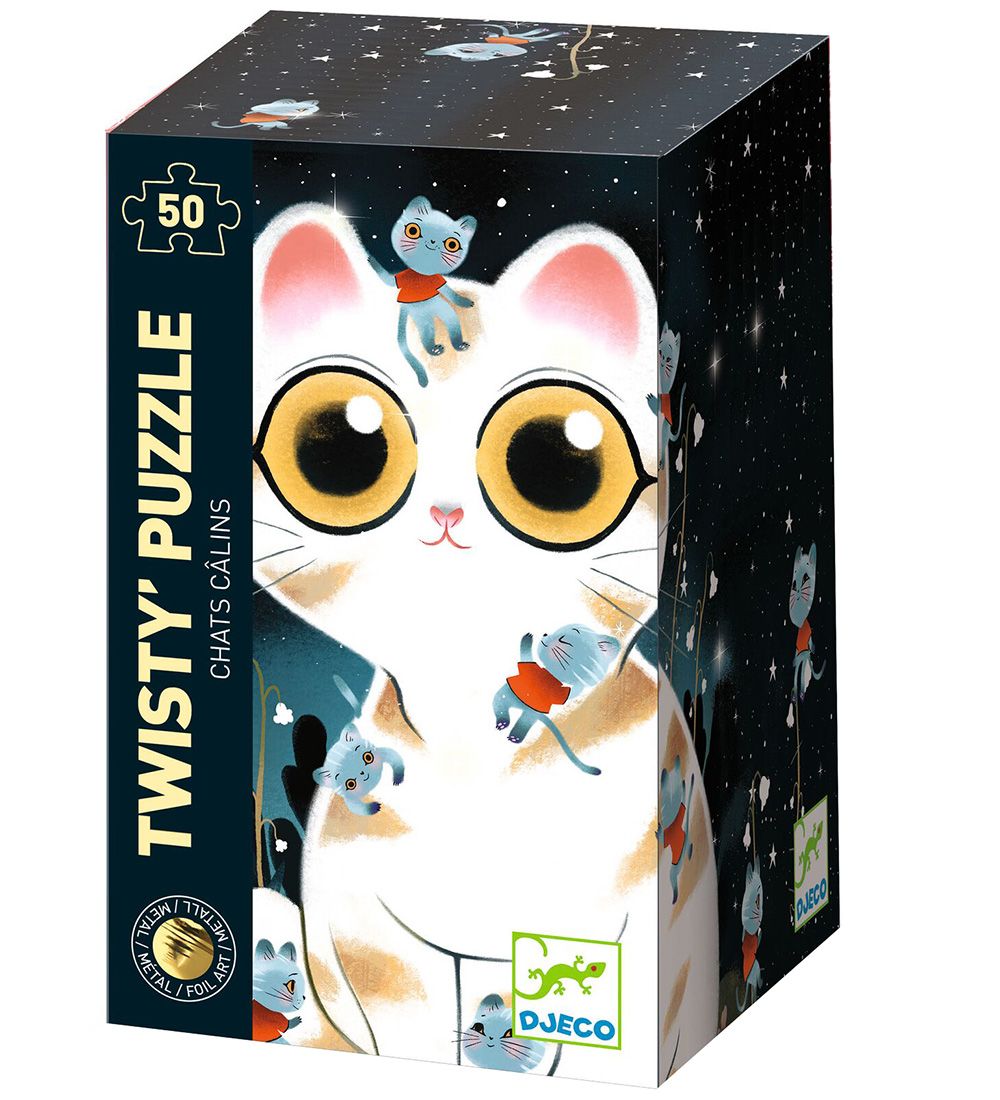 Djeco Puzzle Game - 50 Bricks - Cuddle Cat