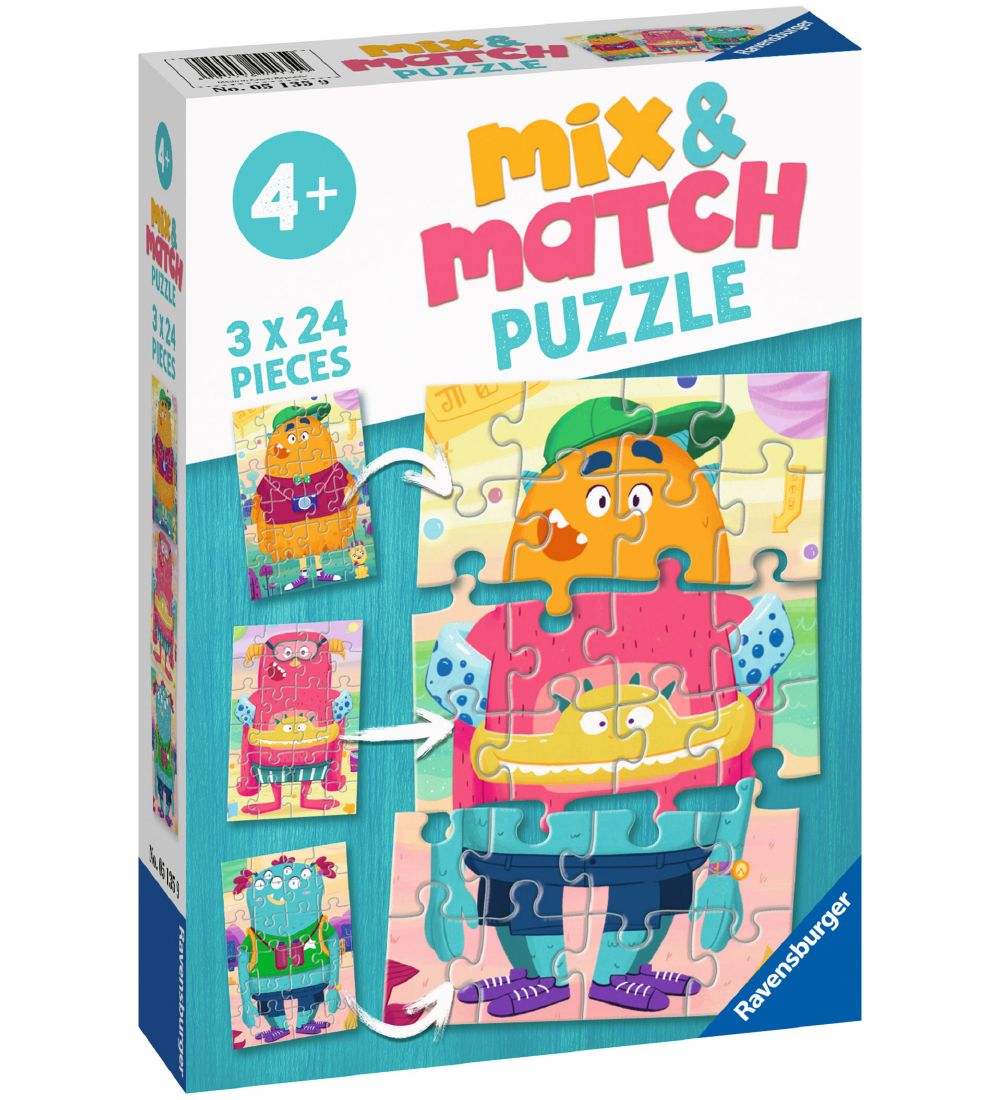 Ravensburger Puzzlespiel - 3x24 Teile - Mix & Match