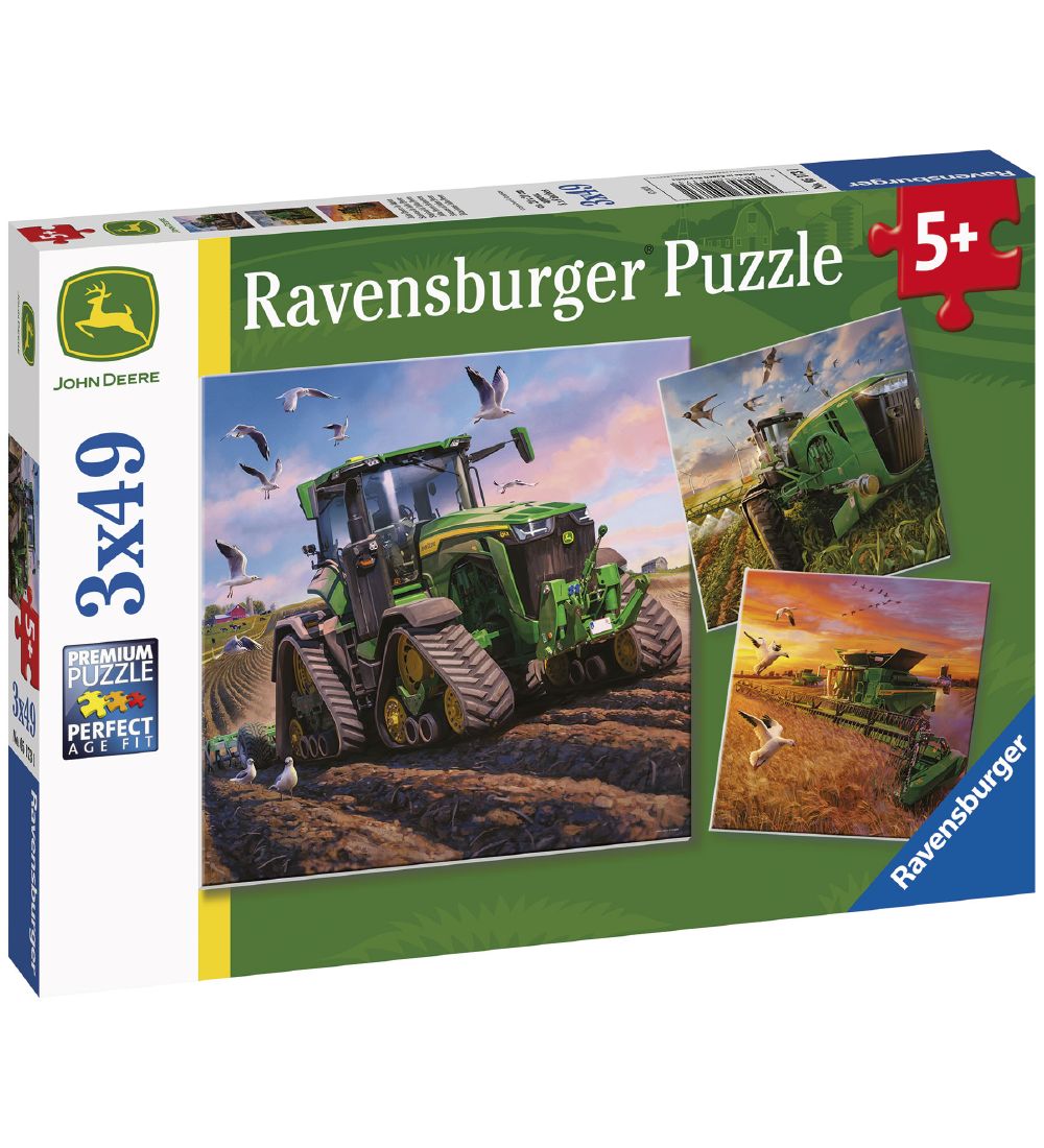 Ravensburger Puzzle Game - 3x49 Bricks - Seasons Of John Deere
