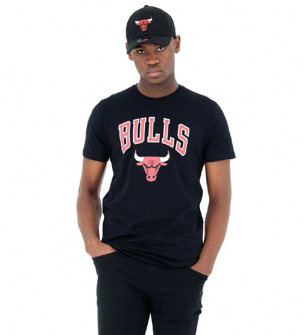 New Era T-Shirt - Chicago Bulls - Schwarz