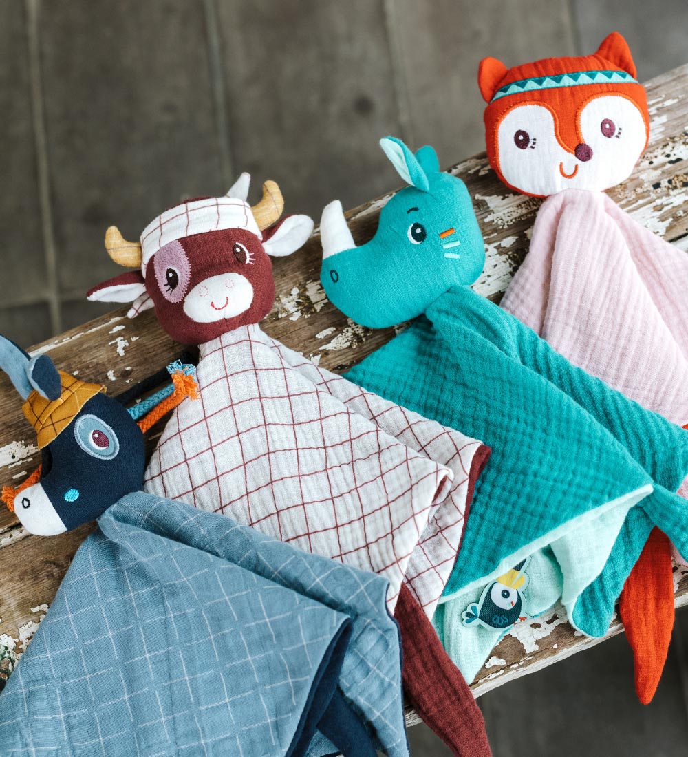 Doudou Lilliputiens - 32x32 cm - Marius - Bleu Clair