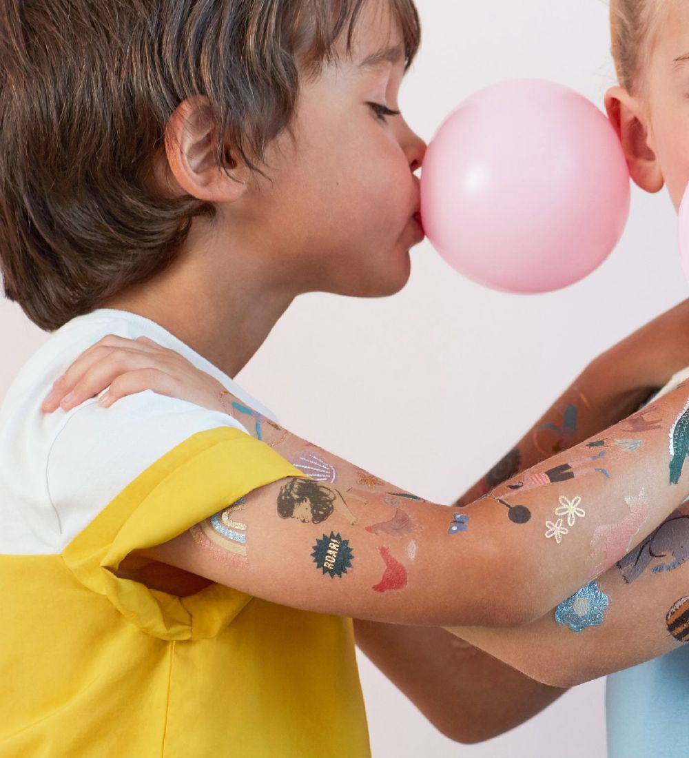 Tatouages Meri Meri - Small - Rainbow et Hearts