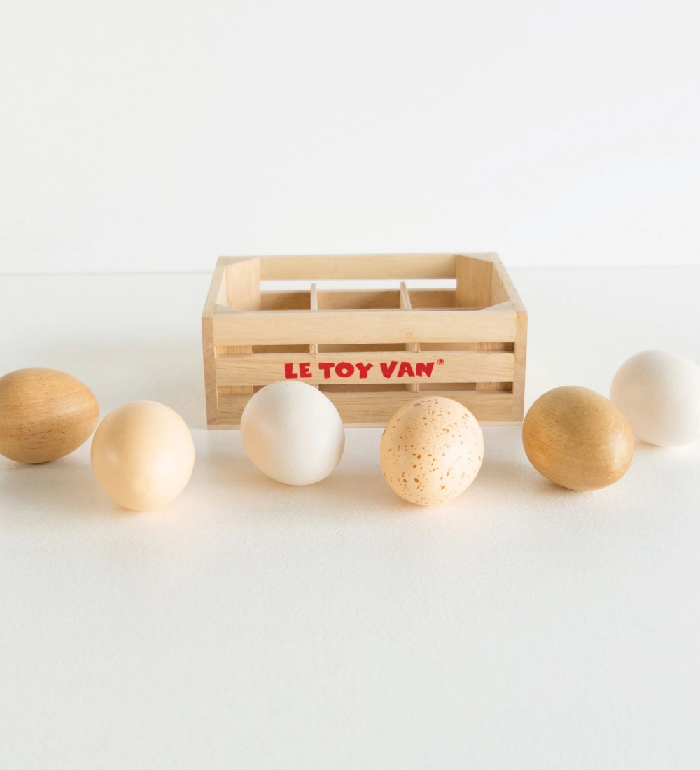 Le Toy Van Leikkiruoka - Puu - Honeybake - 6 munaa
